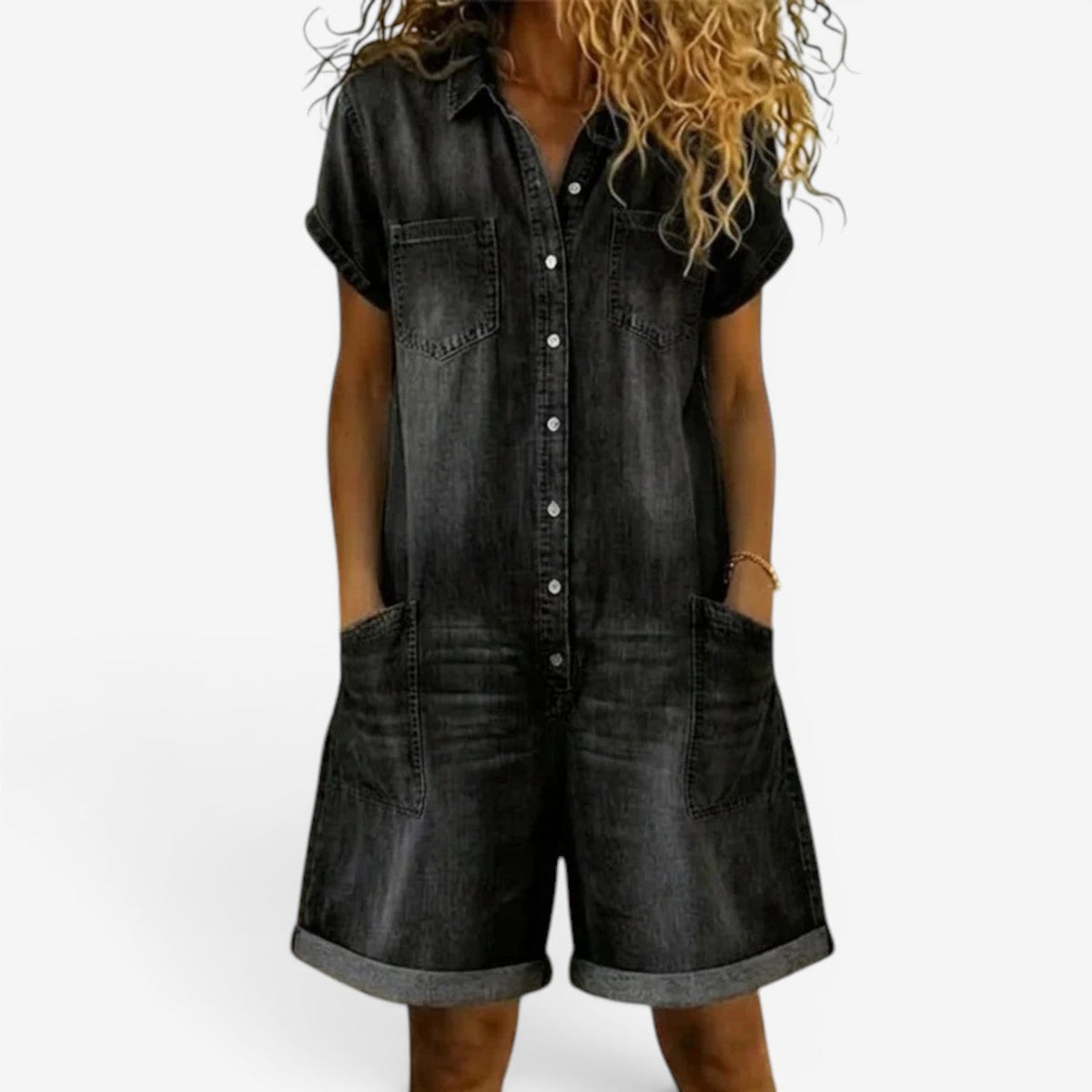 Isabella™ Kort cowboy-jumpsuit