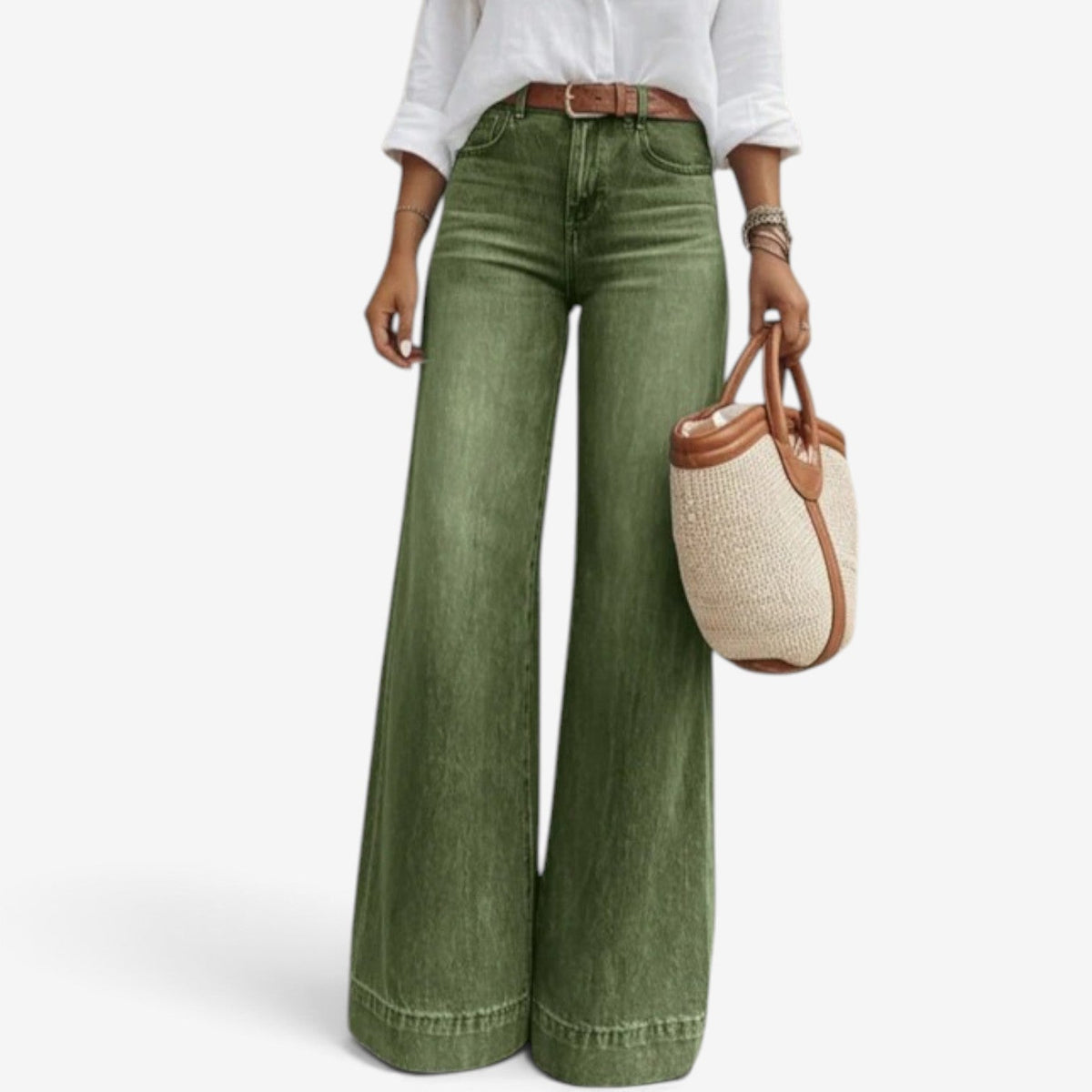 Macy™ Jeans med vide ben og flare