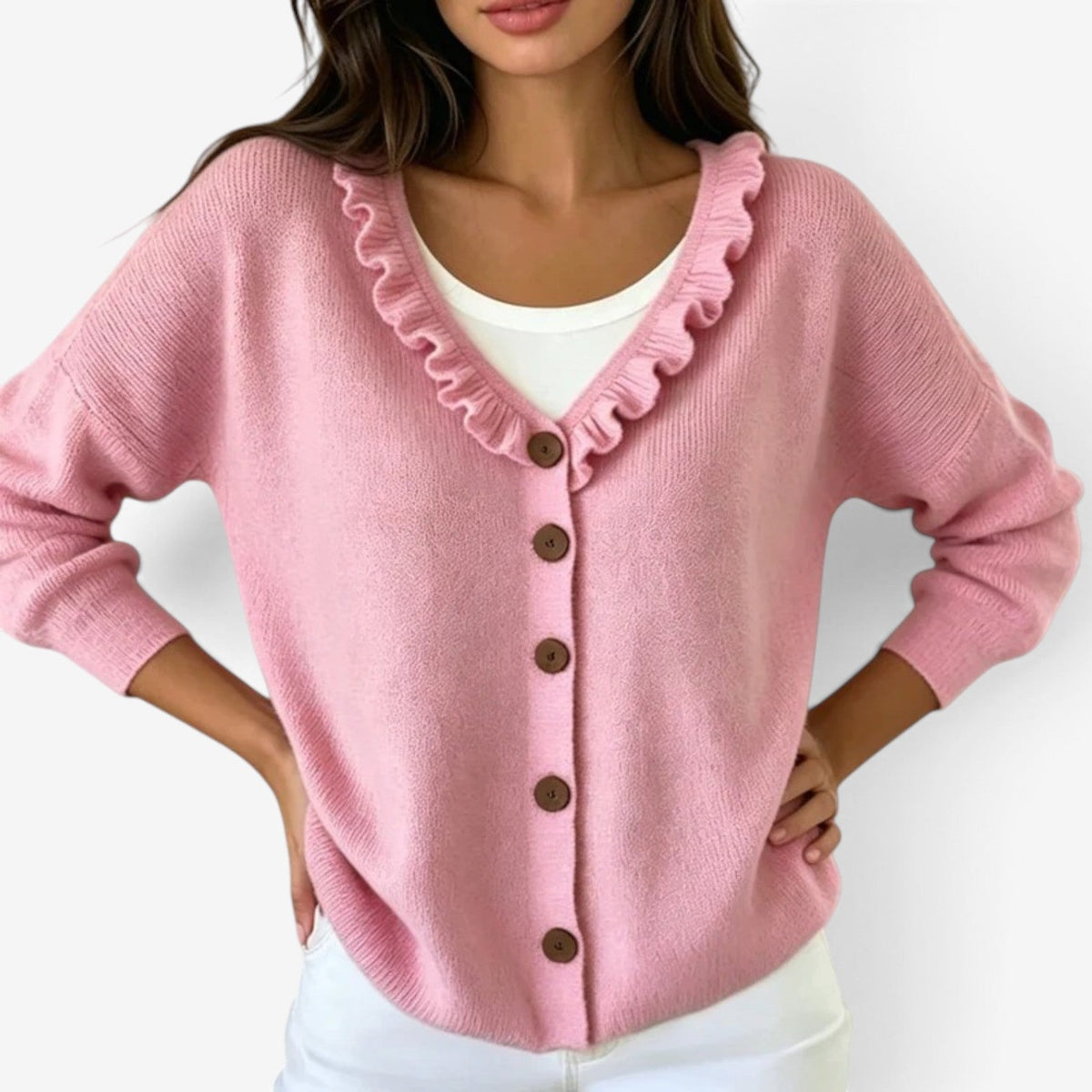 Marel™ Flæsestrikket cardigan