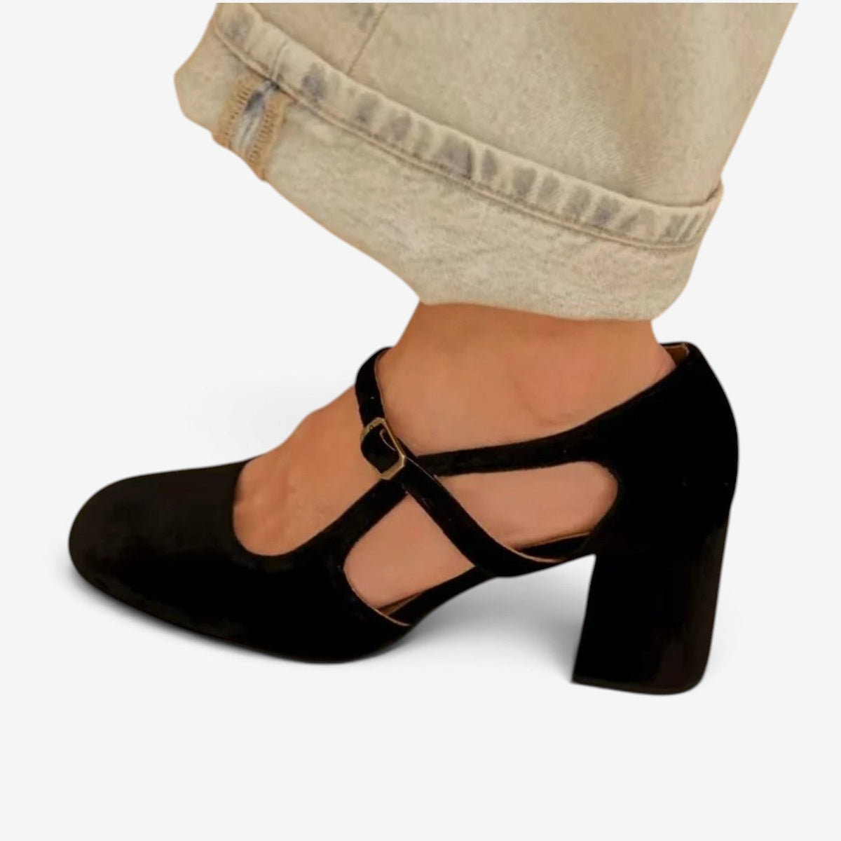 Arabella™ Fløjl hælpumps