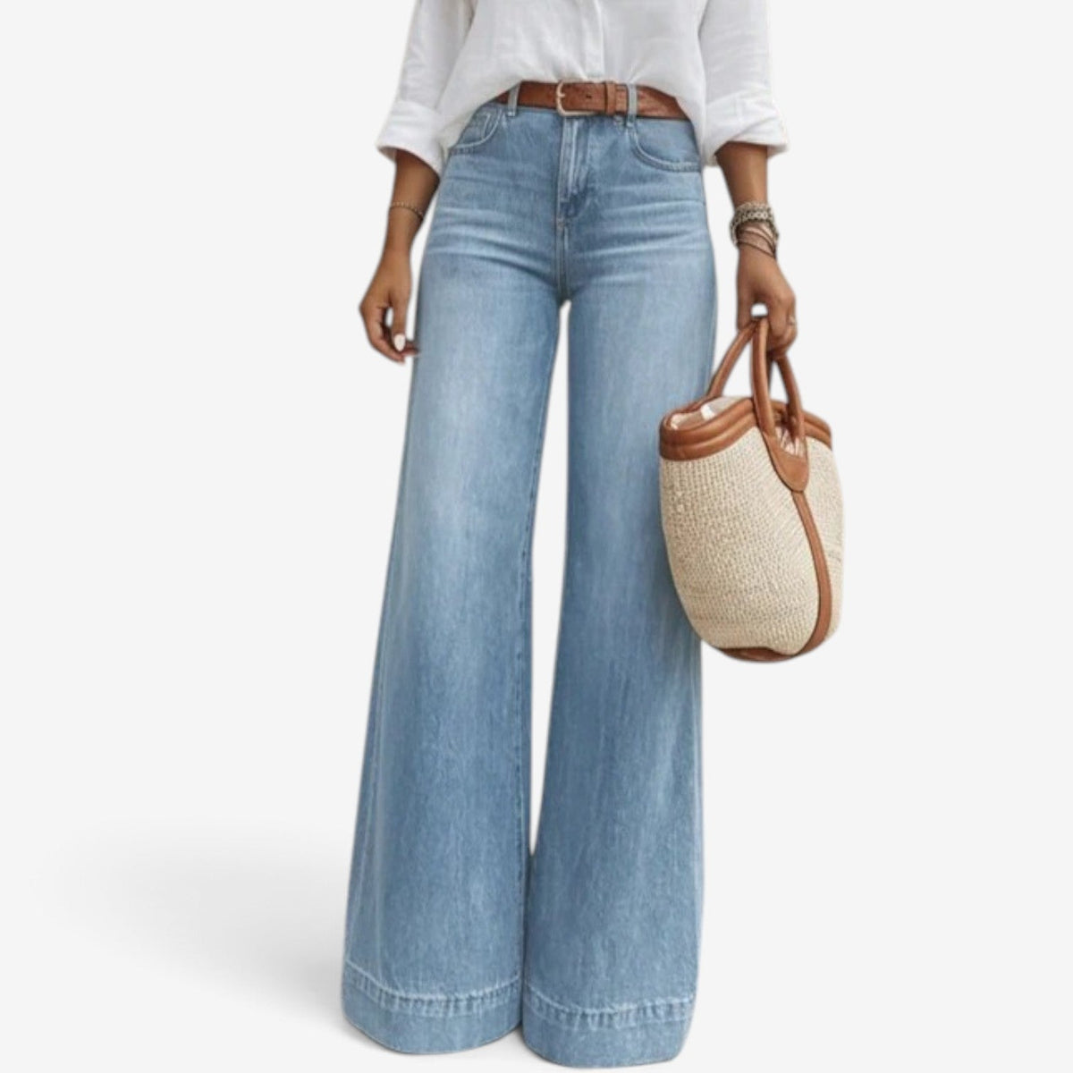 Macy™ Jeans med vide ben og flare
