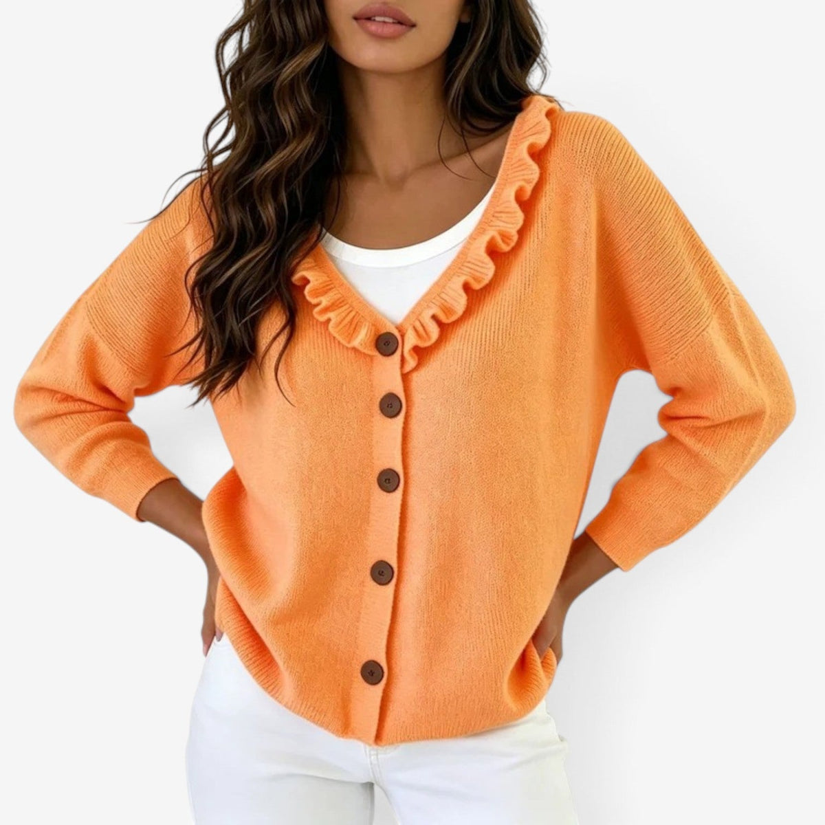 Marel™ Flæsestrikket cardigan