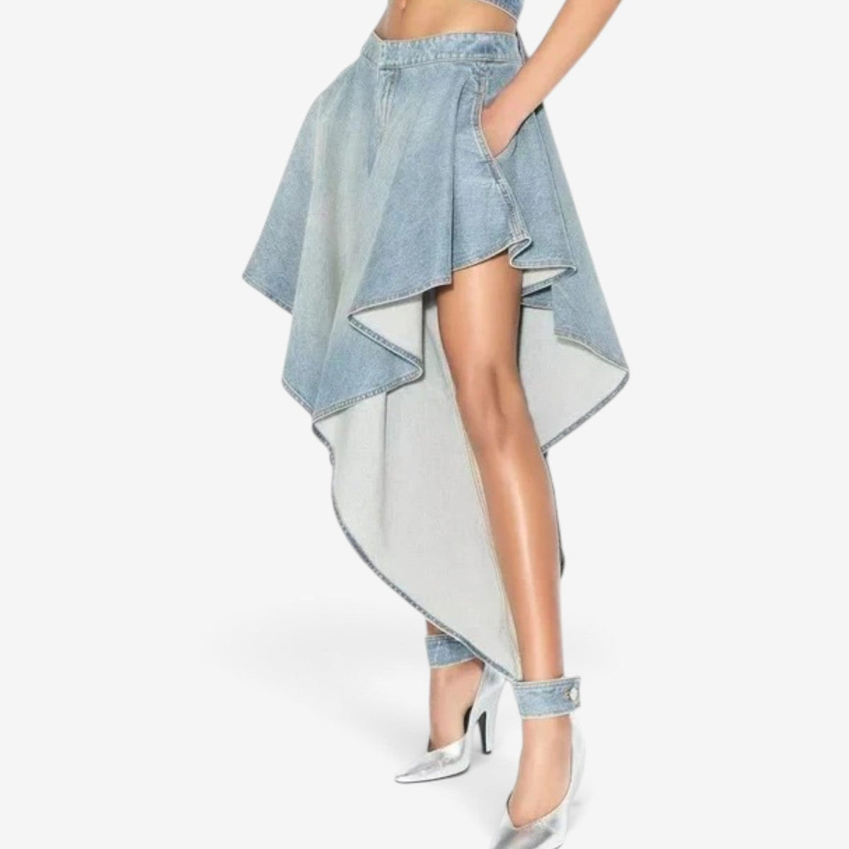 Vaine™ Asymmetrisk denimnederdel