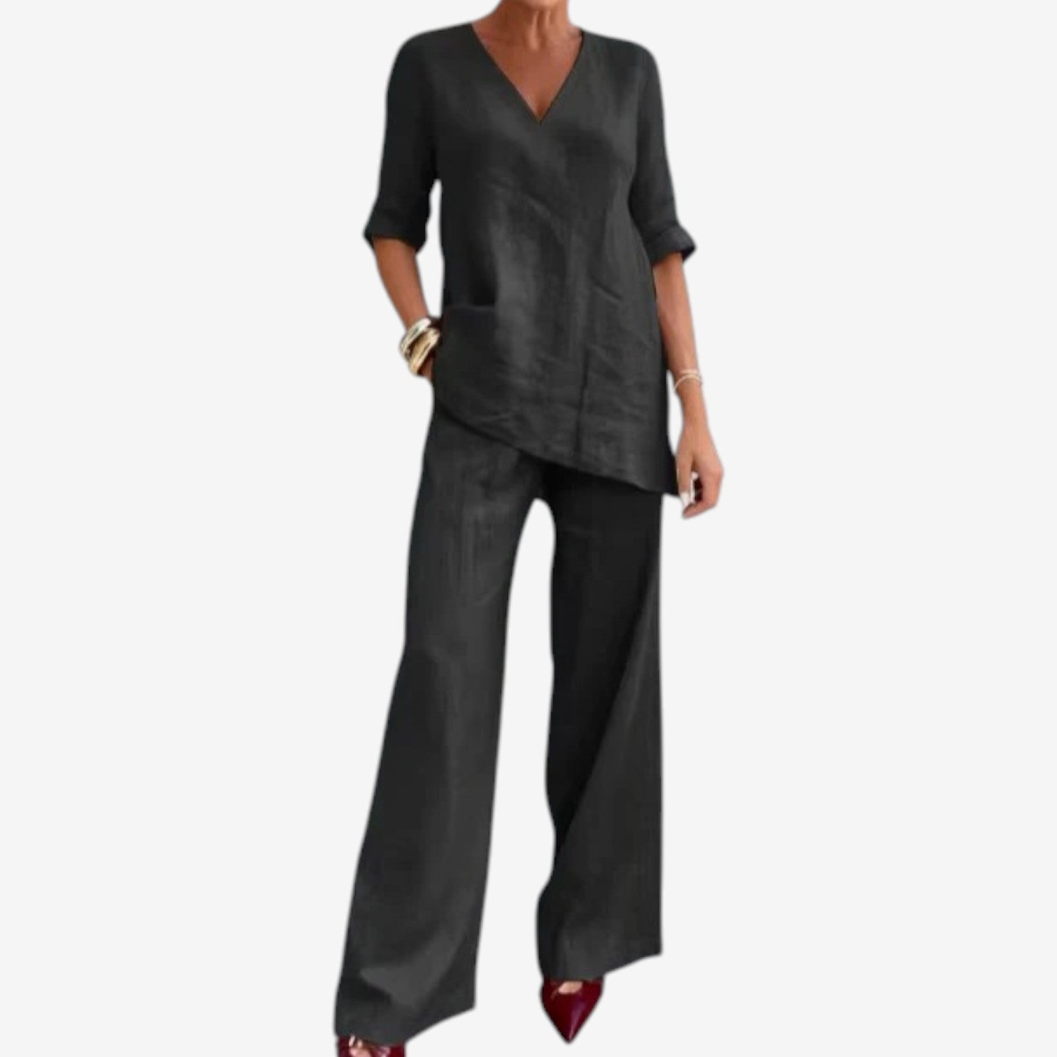 Alma™ Elegant flydende bluse