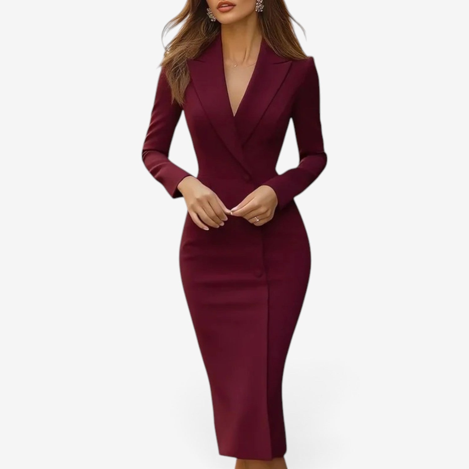 Adelina™ Skræddersyet blazer midikjole