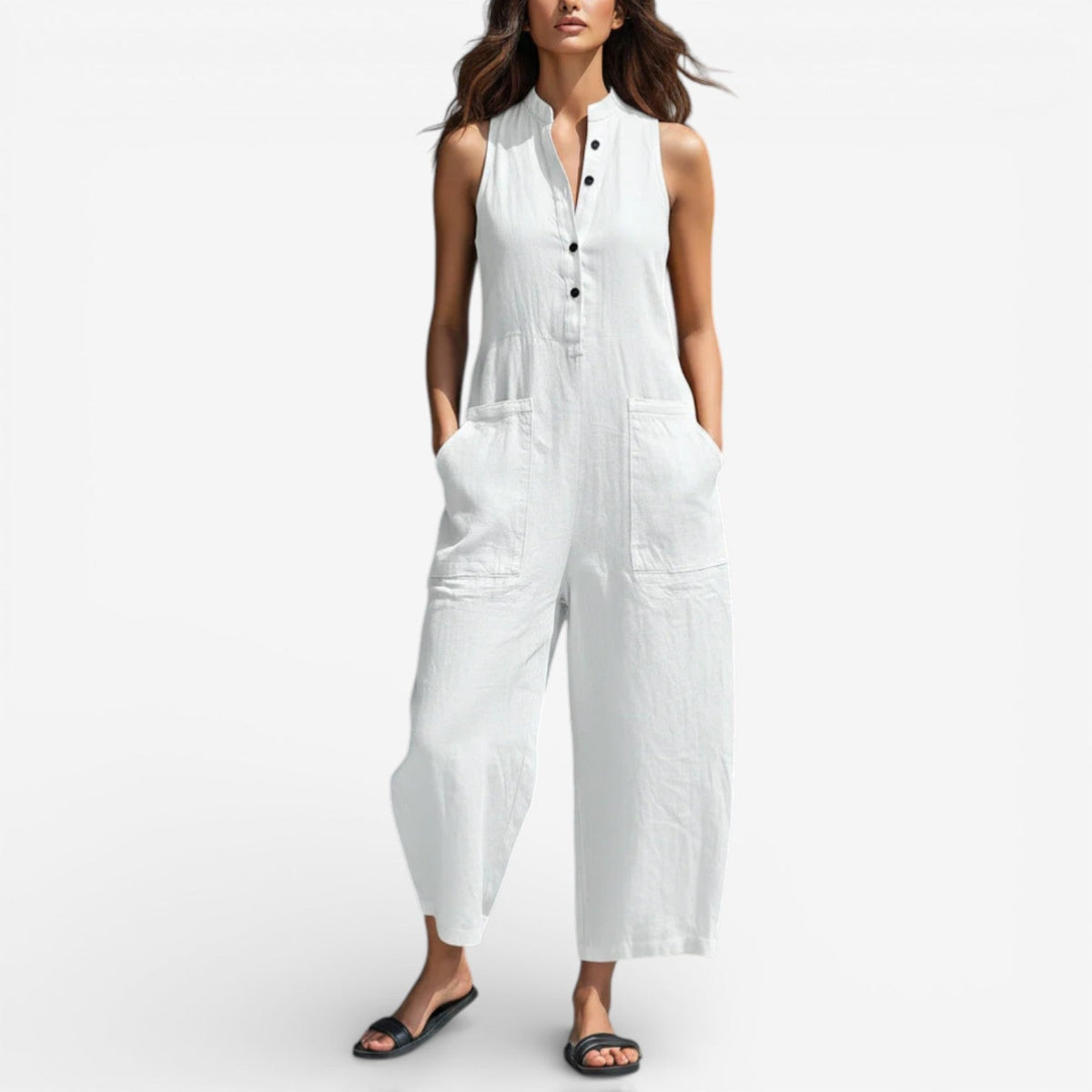 Adora™ Hørjumpsuit med vide ben