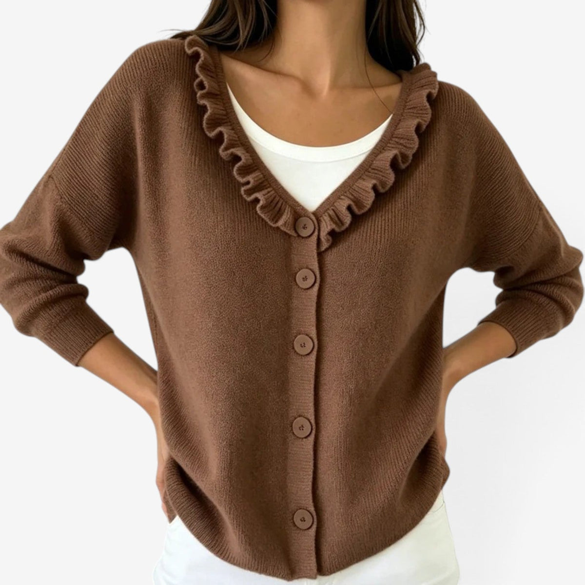 Marel™ Flæsestrikket cardigan
