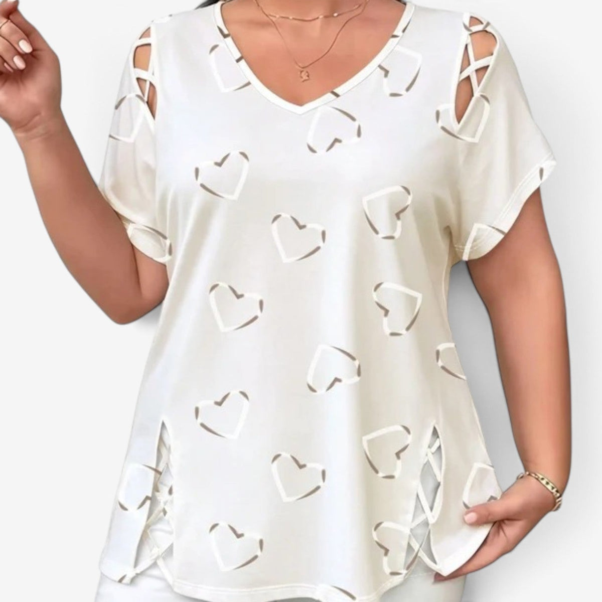 Jollie™ Top med hjerteprint