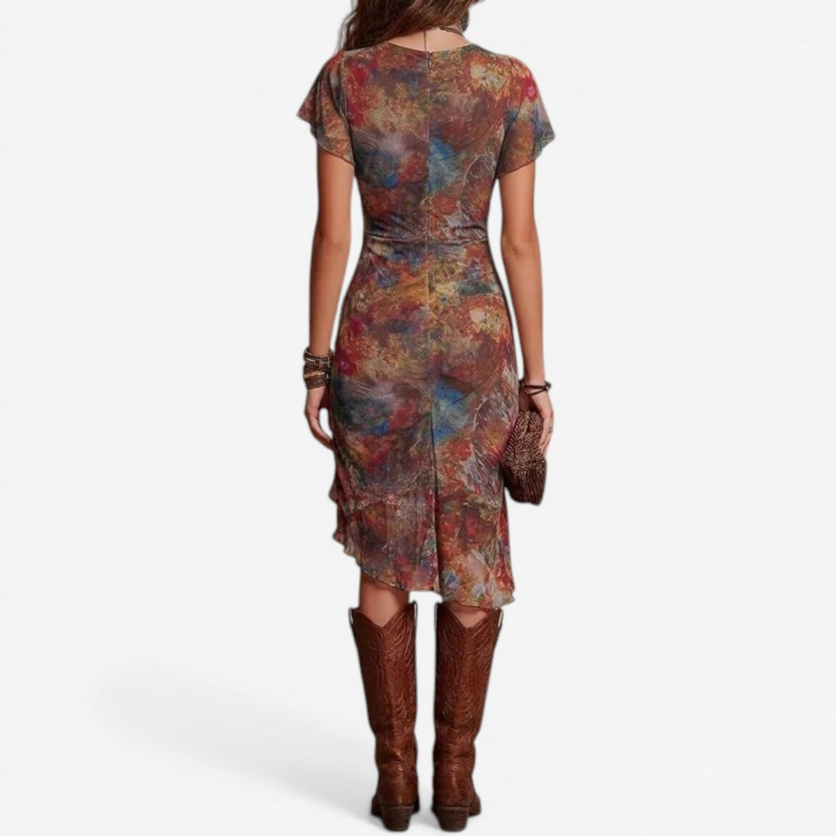 Salina™ Rynket midi-kjole